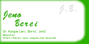 jeno berei business card